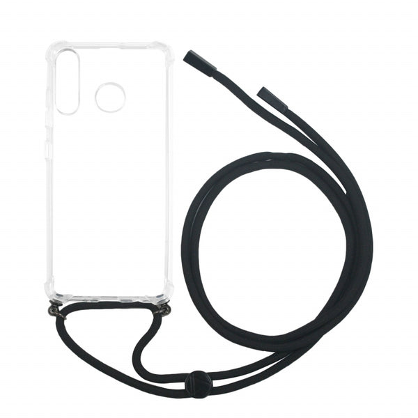 Carcasa Muvit Life para Huawei P30 Lite con colgante transparente.