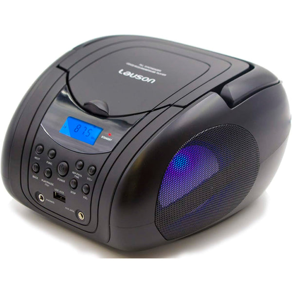 Reproductor CD Lauson BB21 USB Entrada AUX con Luces Negro Usado *Falla CD*
