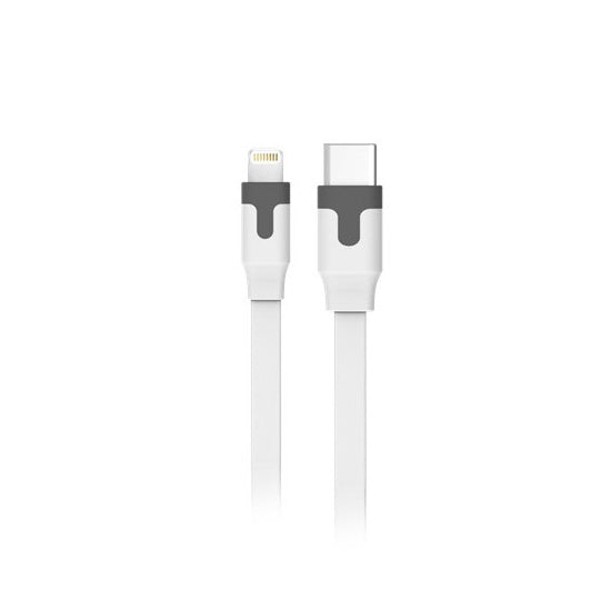 Cable Muvit conector 8 pins a Tipo C 2.0 3A 1m color blanco (NUEVO)
