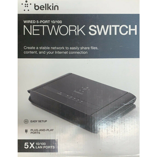 Switch Belkin F5D5131az5 -5 Puertos, Negro WIRED 5-PORT 10/100