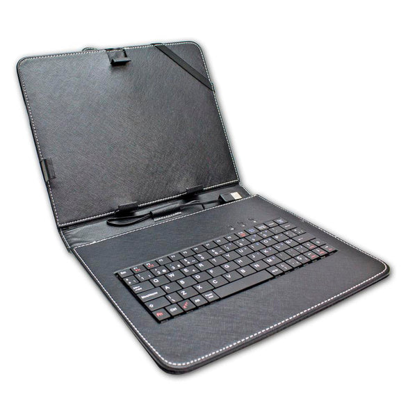 Funda con teclado Biwond 55003 de cuero para tableta de 9.7» en español (ñ)
