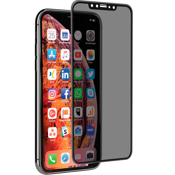 Protector de pantalla Muvit para Apple iPhone XS Max vidrio templado curvo negro