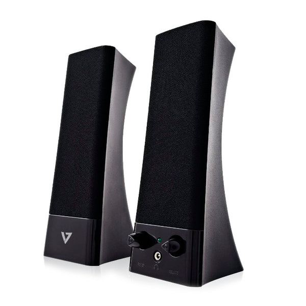 Altavoces estéreo V7 SP2500-USB-6E con alimentación por USB Negro