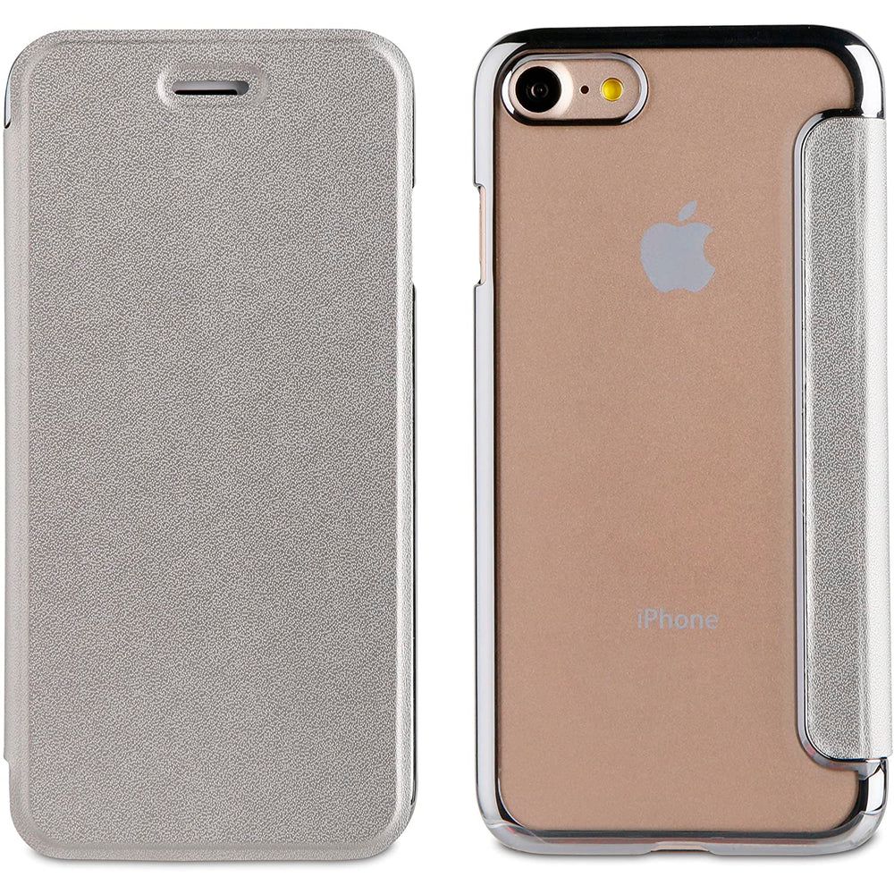 Funda Muvit Life Bling Folio con Marco Plata para Apple iPhone 7/8