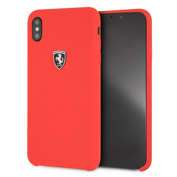 Funda Ferrari para Apple iPhone XS/X silicona roja