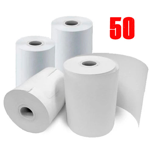 caja de 50 rollos de papel térmico recibos Honeywell 740524-104 *Caja rota*