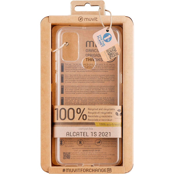 Funda Muvit for Change para Alcatel 1S 2021 recycletek transparente