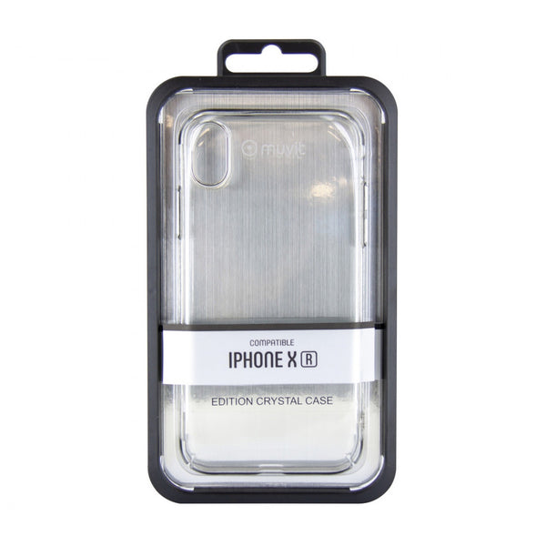 Funda Muvit Cristal para Apple iPhone XR bordes Electoplating plateada