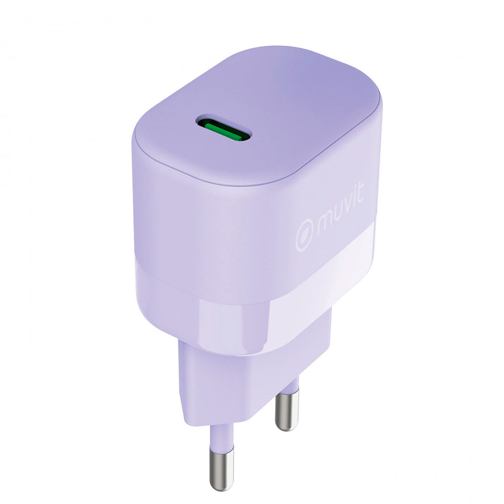 Cargador de Pared Muvit for Change Tipo C PD 25W lavanda