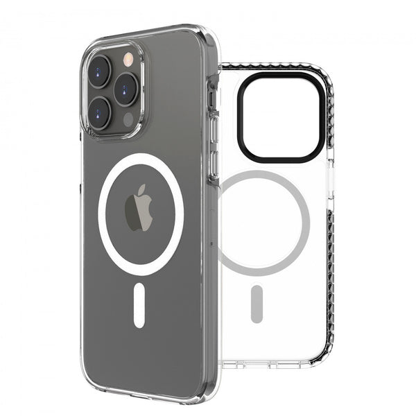 Funda Muvit for Change recycletek Magsafe transp./negro Apple iPhone 14 Pro Max
