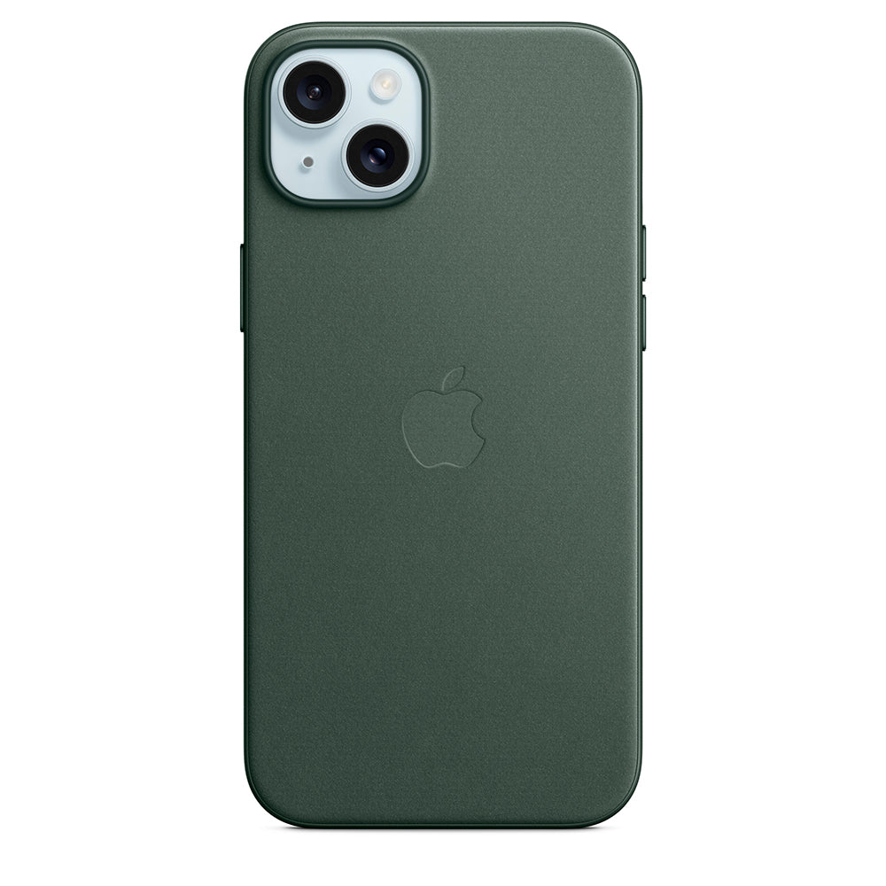 Funda original Apple trenzado fino con MagSafe para Apple iPhone 15 Plus verde