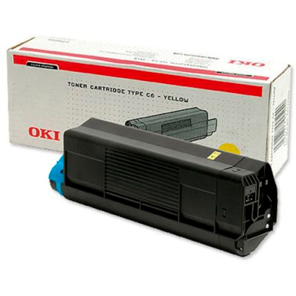Cartucho de tóner original OKI C3100 Amarillo.