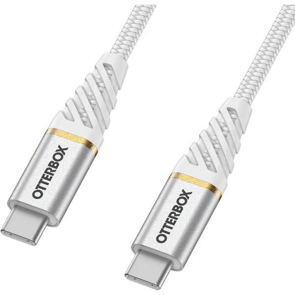 Cable Reforzado Premium OtterBox de Nylon USB-C a USB-C 1m Blanco