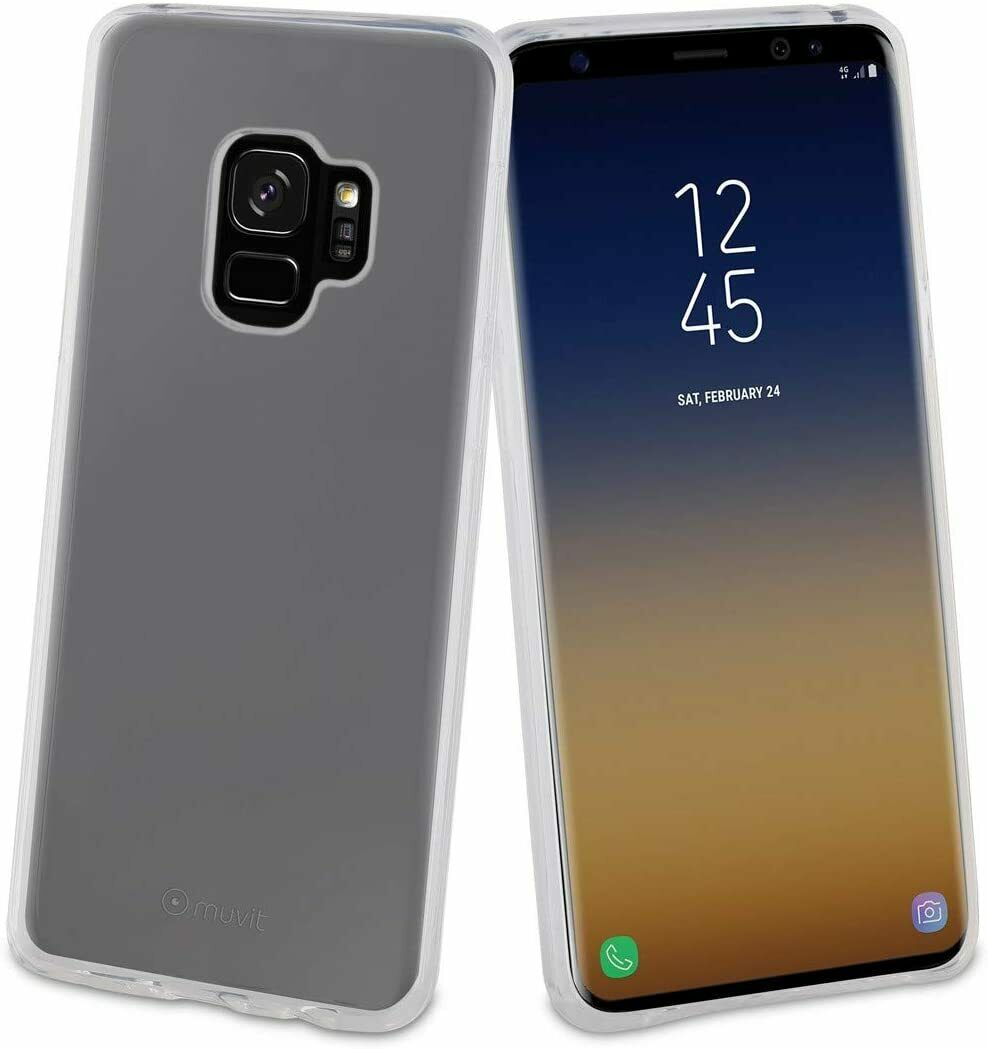 Funda Muvit Cristal Soft para Samsung Galaxy S9 transparente.