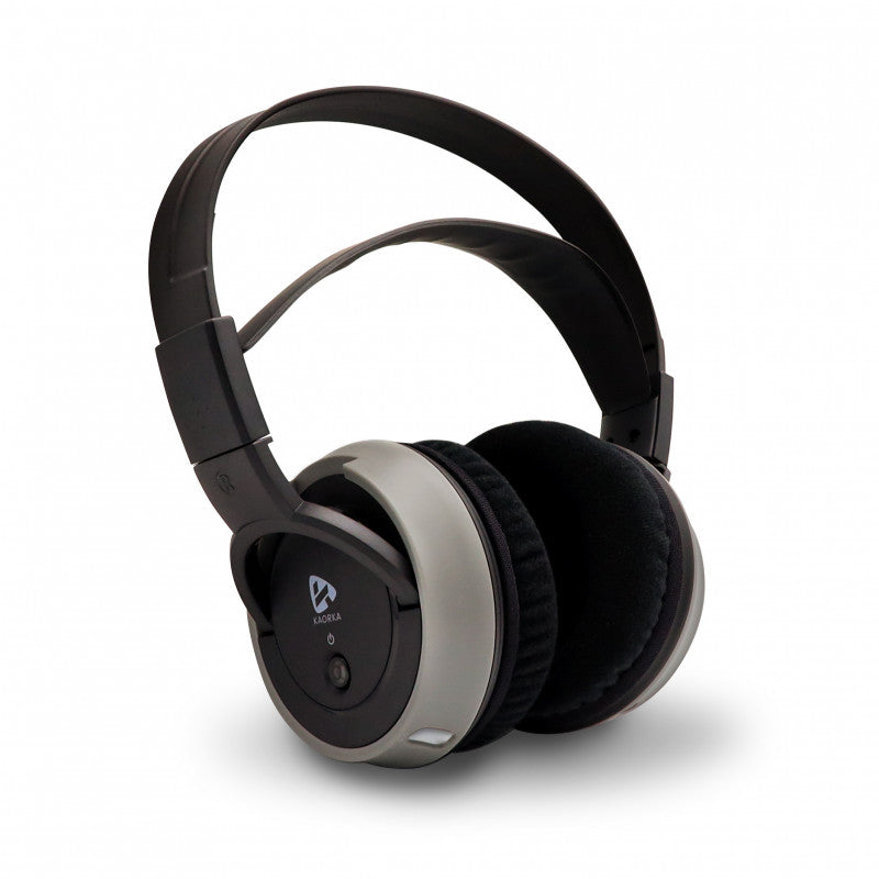 Auriculares Kaorka 474079 UHF inalámbricos alcance 70mts con base carga Usado *
