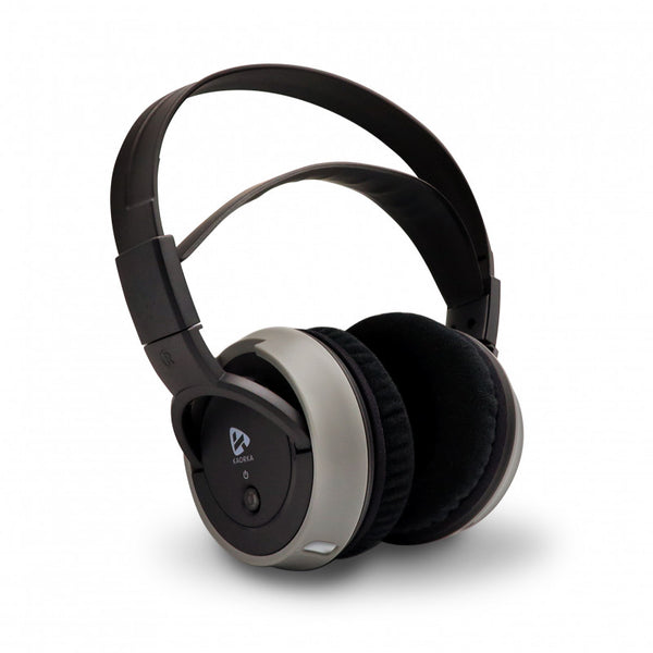 Auriculares Kaorka 474079 UHF inalámbricos alcance 70mts con base carga Usado *