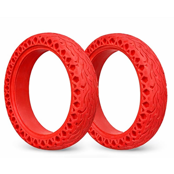 2 Ruedas Macizas para patinete de 8,5″ Urban Scout Dibujo nido de abeja Roja