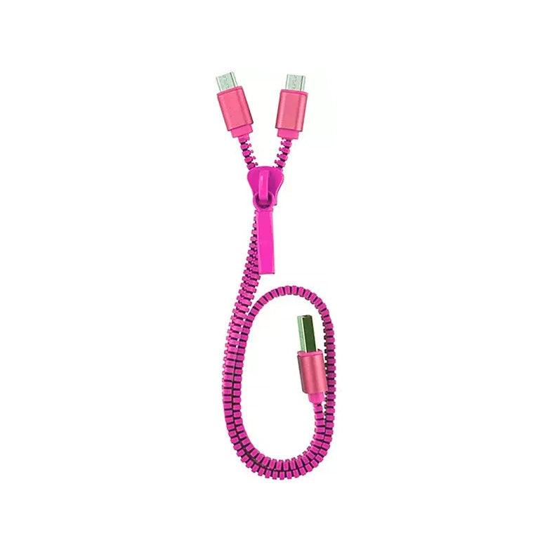 Cable de Carga Muvit MLUSC0008 USB – Micro USB Dual (Solo carga) 1A 0,35m rosa.