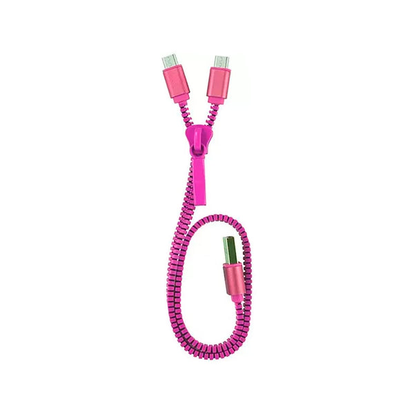 Cable de Carga Muvit MLUSC0008 USB – Micro USB Dual (Solo carga) 1A 0,35m rosa.