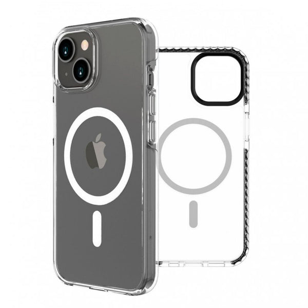 Funda Muvit Recycletek Magsafe Shockproof 3m Transp./Negra Apple iPhone 14 Plus