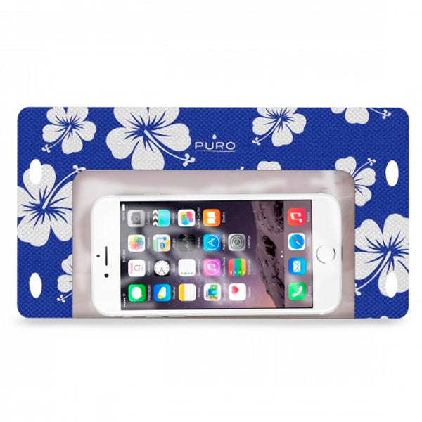 Funda Universal PURO IPx8 hasta 5.7» azul.