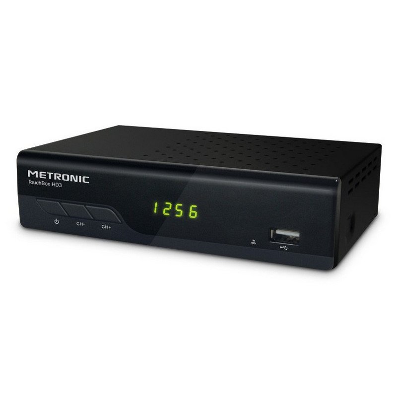 Receptor Satélite Metronic TouchBox HD3 FullHD DVB-S2 con toma USB negro