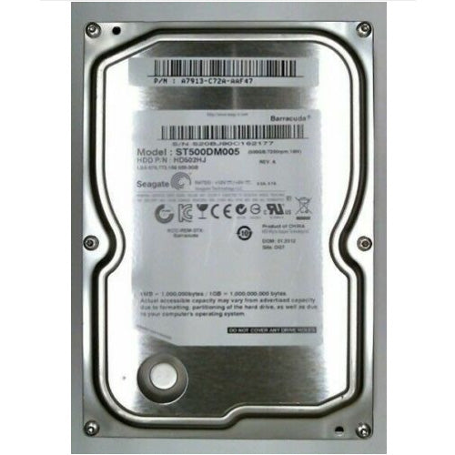 Disco Duro Seagate Barracuda 500GB SATA 3,5» ST500DM005 Usado.