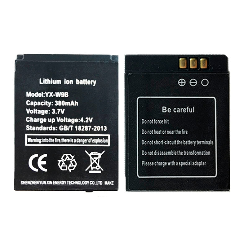 Batería Litio YX-W9B 380mAh 3,7V