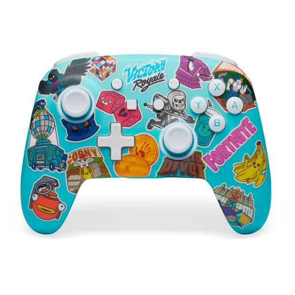 Mando inalámbrico mejorado POWERA para Nintendo Switch Fortnite Sticker Usado