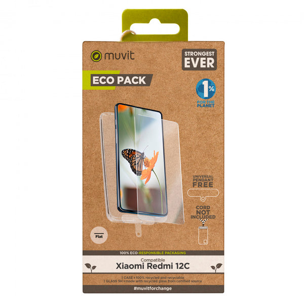 Muvit for change para Xiaomi Redmi 12C + protector pantalla vidrio templado
