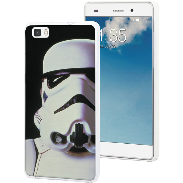 Funda Disney DISSW0002 Star Wars para Huawei P8 Lite negro-blanco.