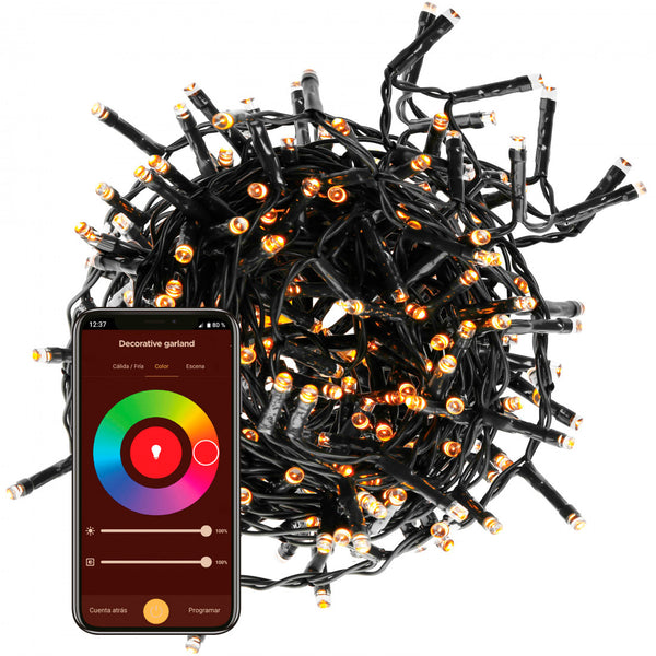 Muvit Guirnalda decorativa WiFi RGB 20m/200 led +2m de cable power line