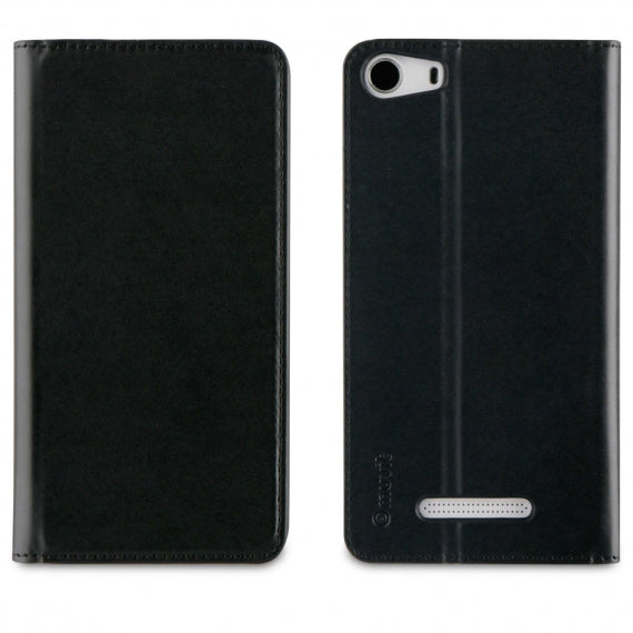 Funda Muvit Wallet Folio con función soporte negra para Wiko Lenny 2.