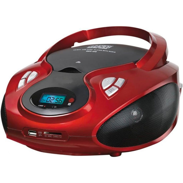 Reproductor CD Lauson CP429 Boombox FM/AM USB Lector de tarjetas SD rojo