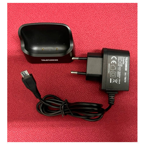 Base de carga original Telefunken para Telefunken TM210 + cargador y cable USB