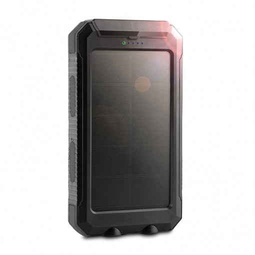 Power Bank Solar Muvit 10000mAh USB 2 puertos 2A + 2A USB-MicroUSB negro Usado