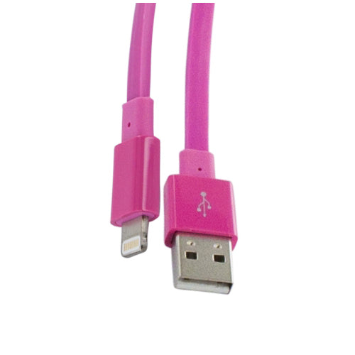 Cable Muvit USB a conector 8 pins 2.1A 1.2 color fucsia