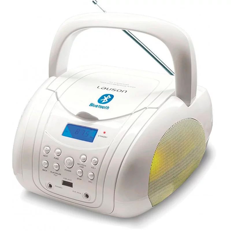 Reproductor CD Lauson MX22 CD-MP3 con Luces LED y Bluetooth y Radio FM