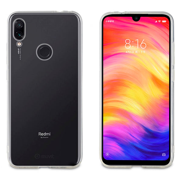 Pack Muvit Xiaomi Redmi Note 7 Cristal Soft transparente+protector pantalla