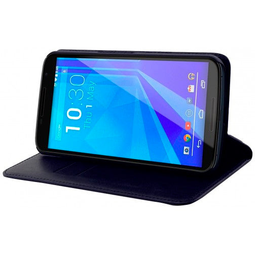 Funda Muvit Wallet Folio con función soporte negra para Motorola Nexus 6