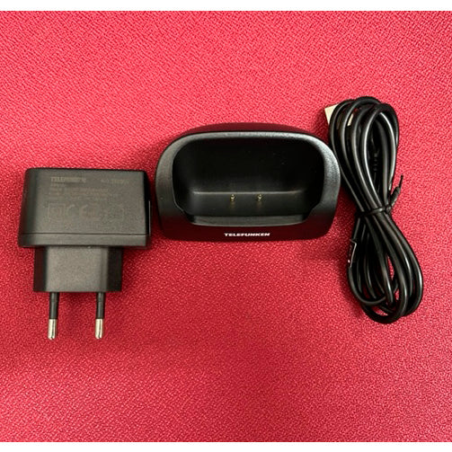 Base de carga original Telefunken para Telefunken TM360 + cargador y cable USB