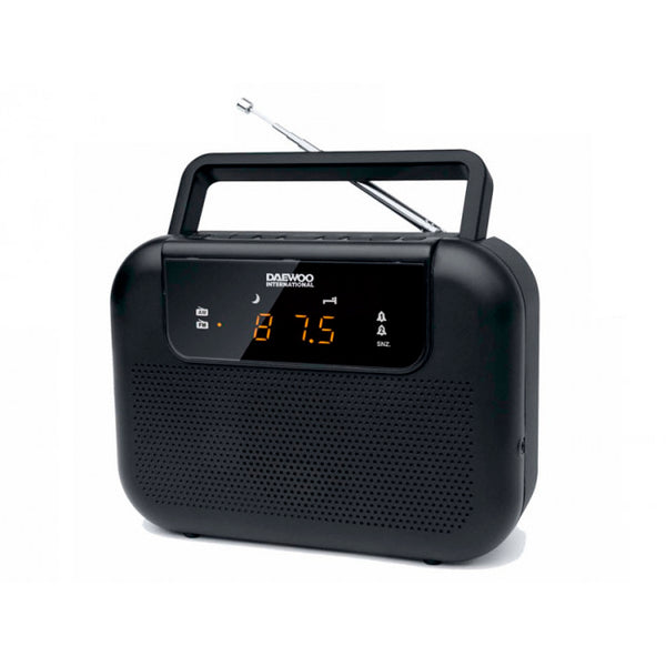 Radio digital portátil AM/FM Daewoo DRP-27 color negro Usada
