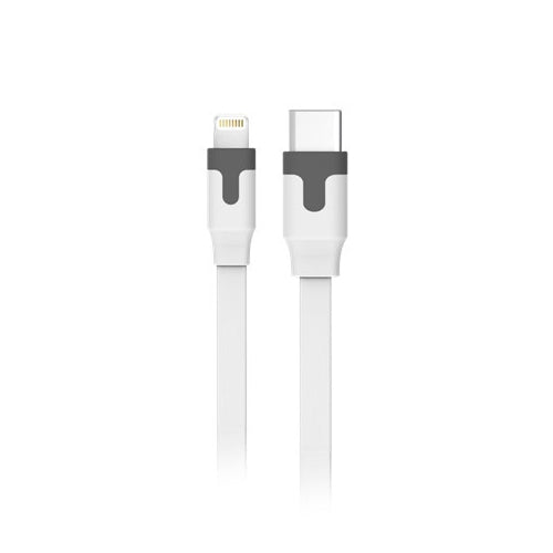 Cable Muvit conector 8 pins a Tipo C 2.0 3A 0,2m blanco