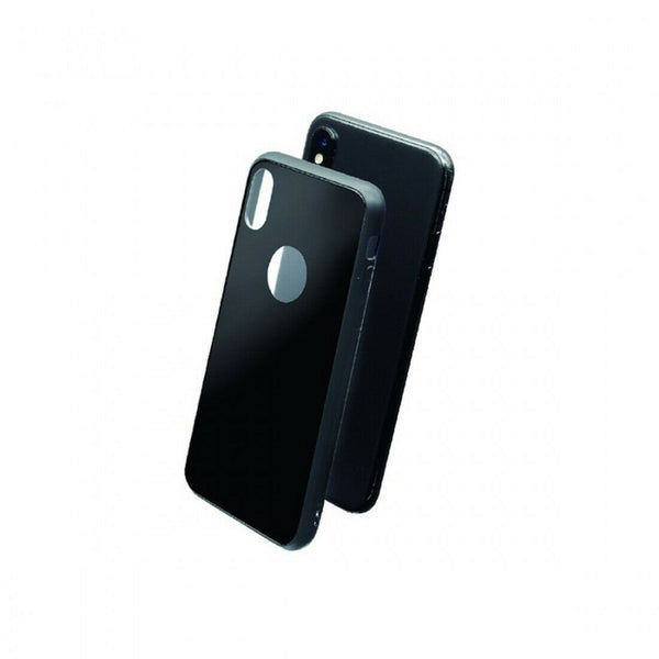 Funda Muvit Skin para Apple iPhone XS/X vidrio templado negra.
