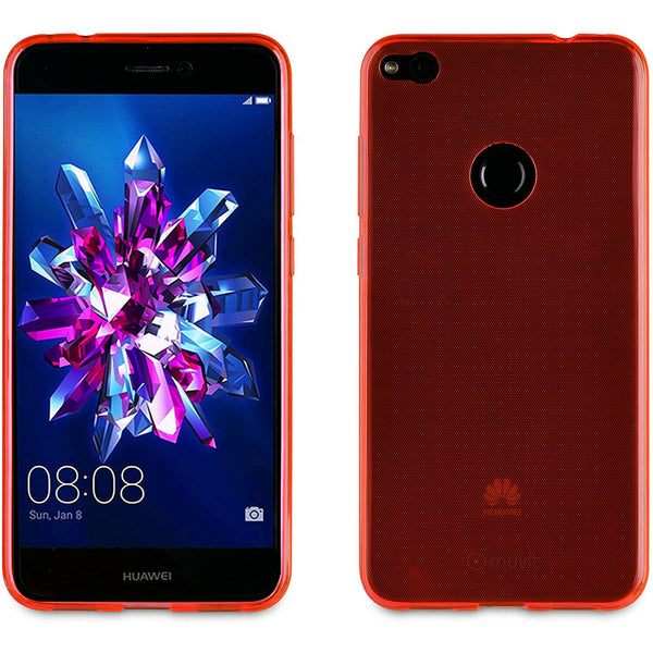 Funda Muvit Cristal Soft para Huawei P8 Lite 2017 color rosa.