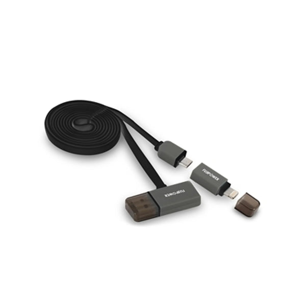 Cable Fujipower Usb Para Micro Usb / Apple 1m negro