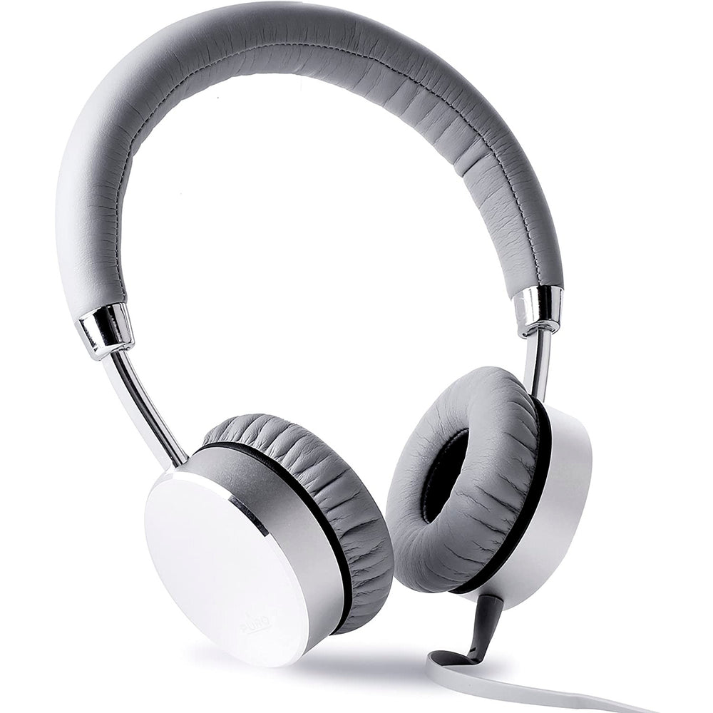 Cascos estéreo Puro PUCE006 con micrófono y On/Off color gris