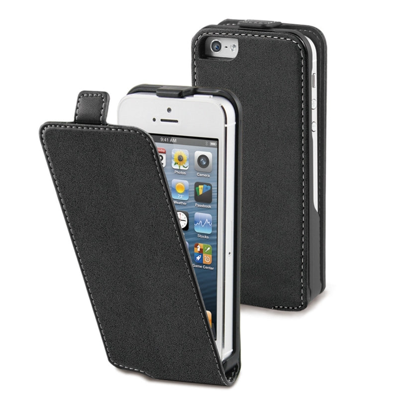 Pack Muvit Apple iPhone SE/5S/5 funda Slim negra + protector pantalla flexible