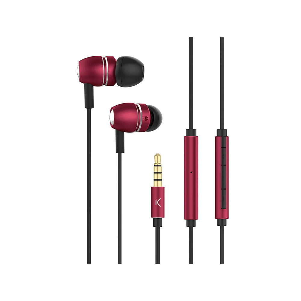 Auriculares con Micrófono Ksik Go&Play Sky Aluminio Rojo