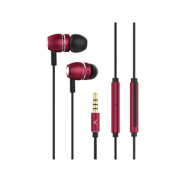 Auriculares con Micrófono Ksik Go&Play Sky Aluminio Rojo